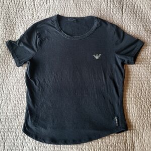 Armani Jeans Black Athletic T-Shirt For Women, Size S